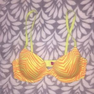 Victoria’s Secret Pink Bra, yellow and orange